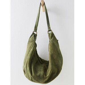 Roma Suede Tote Bag Color: Olive Moss